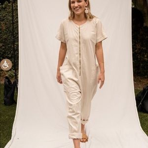 Mien Studios TOGETHER ZIPPER JUMPSUIT Champagne